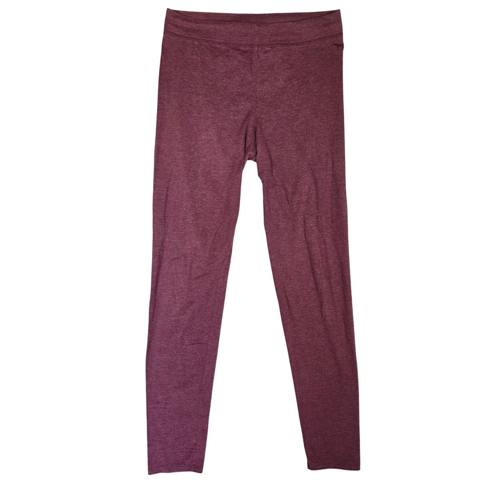 Victoria's Secret PINK Burgundy Heathered Slim Leggings Mid Rise Red M Lounge